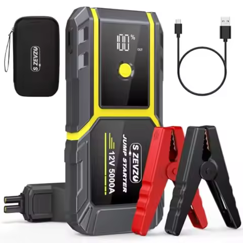Car Jump Starter Peak 5000A Jump Starter Battery Pack for Up to 10.0L Gas and 8.0L Diesel Engines 12