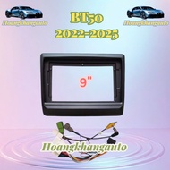 Faceplate installed with android screen for BT50 2022 - 2025, 9 inch with original car power jack