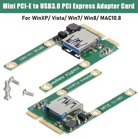 Mini PCI-E to USB3.0 PCI Express Adapter Card PCI-E to USB 3.0 Expansion Cards Converter Riser For W