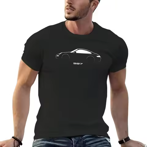 New 997 summer clothes Men's t-shirt brushstroke design T-Shirt men clothing harajuku oversized swea