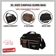 DEBE CANVAS SLING BAG/ BEG SANDANG KAIN SIZE BESAR