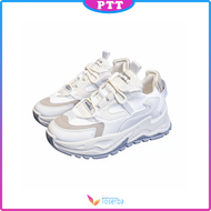Sepatu Sneakers  Wanita Hak Tinggi Women Shoes Casual Trendy Bertali Sport  Size 36-40 ptt 6999