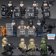 Compatible with Lego Building Blocks New Military Minifigures SWAT Police Special Forces Boys Assembling Education