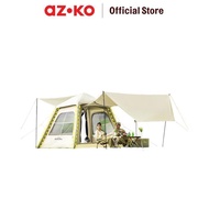 TENDA AZKO Soleil 4P Automatic Tent With Canopy - Beige Cream Camping Tent Outdoor Camping Equipment