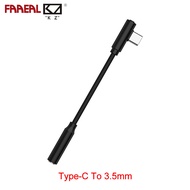 FAAEAL KZ AM03 Earphone DAC Cable Type-C To 3.5mm Four Sound Modes HiFi Sound Lossless Headphone Dec