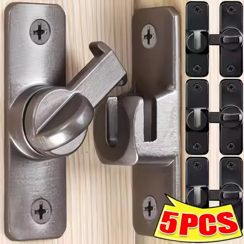 1/5x Alloy Right Angle Door Lock 90 180 Degree Gate Lock Sliding Door Latch Window Drawers Cabinet G