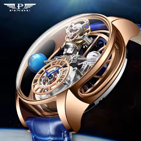 PINDU Celestial Body Series "sky" Quartz Watch Man For Men Waterproof Leather Strap Tourbillon Watch