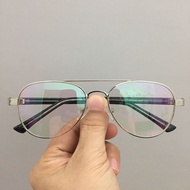 aviatior metal frame fashion eyeglasses for unisex replaceable lens good quality free case 8827