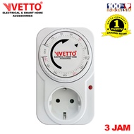 VETTO Timer Analog 3 Jam Stop Kontak