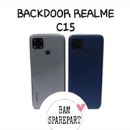 Backdoor Realme C15 back cover realme C15 back casing - silver