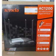 Tenda AC10 wifi transmitter AC1200Mbps speed (300 Mbps 2.4Ghz-867 Mbps 5Ghz) 4 gigabit ports