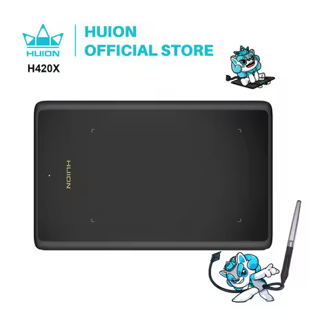 HUION H420X Graphics Tablet 4.17 x 2.6inch Digital Tablet Graphic Tablet for Drawing Painting with B