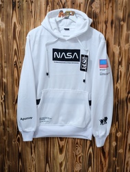 Jaket Sweater / Sweater Hoodie Distro Keren NASA AAPE Putih Simple / Jaket Pria Wanita Terbaru