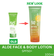 Watson Solar Filter Sunscreen Body Face Lotion 100ml spf50++Sunblock Sun Protection Bright Aloe Vera