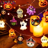 [H&L]Halloween Decorative Light String 1.5M | 10 Spooky Accessories Include Mummy/Ghost/Spider Web, 