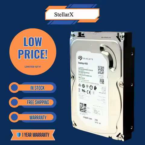 Seagate ST2000DM001 2TB 7200RPM 64MB 3.5" SATA HDD | Desktop Drive | 0HRS | 1YR