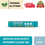 GAVISCON LIQUID SACHET PEPPERMINT FLAVOUR 10ML 1 SACHET