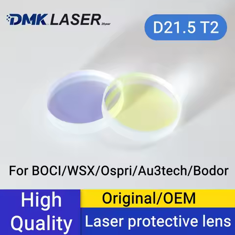 DMK 21.5*2mm Laser Cutting Protective Windows High Power 8KW/15KW D21.5 T2 Fused Quartz Lens For Pre