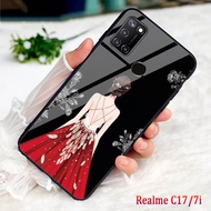 Softcase Glas Kaca Gaun Realme C17-Realme 7i -S05 - Casing Hp- Realme 7i- Realme C17 - Pelindung hp-Case Handphone- Casing Hp- Realme 7i- Realme C17