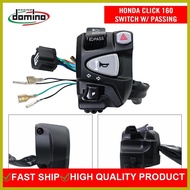 ☺ ➼ ➴ Domino Handle Switch For Honda Click with Pssing Light Hazard Light PLug and play