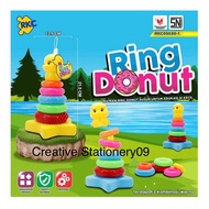 Children's Toy DONUT Ring Stacking Educational for Little Ones / DONUT Ring 5 PCS Ducks