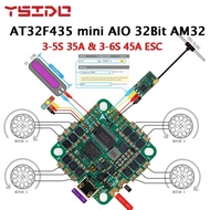 AT32F435 mini AIO 32Bit AM32 3-5S 35A 3-6S 45A ESC Board Flight Controller 25.5*25.5mm Mounting patt