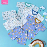 CODE S18D LITTLE Q 3 unisex patterned short sleeve children's suits 3 months to 6 years high quality