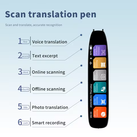 Reading Pen for Dyslexia Translation Pen Scanner 142 Text to Speech Smart Recording Pen Voice Wirele