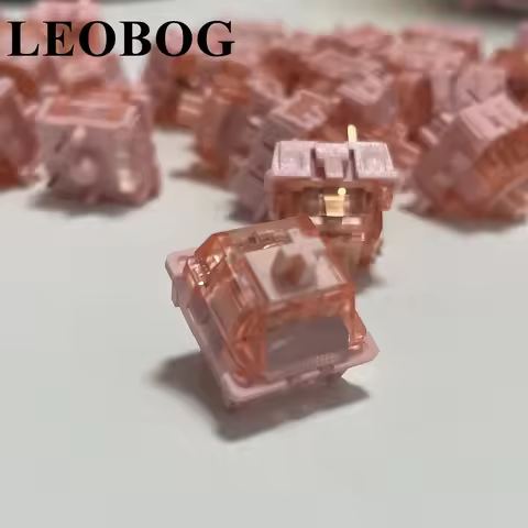 LEOBOG Silent Switches Mechanical Keyboard Linear Switches 5 Pin Pre Lubed POM Custom Low-Noise Cott
