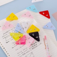 Paper Clip Segitiga Warna-Warni Klip Sudut Penjepit Buku Akrilik Penjepit Kertas Binder Plastik Clip