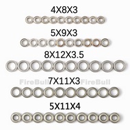 10PCS Ball Bearing 5x11x4 7x11x3 8x12x3.5 9x5x3 4x8x3mm For 1:12 RC Car Parts Wltoys 12428 12423 Upg