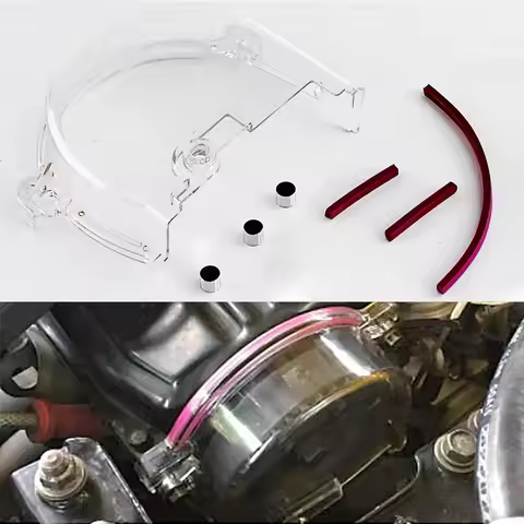 Car Clear Cam Gear Timing Belt Cover Car Styling Turbo Cam Pulley Gear Cover For Mitsubishi 4G15 SOH