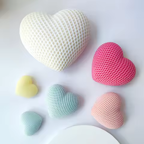 3D Woven Love Silicone Mold Love Heart Resin Candle Mold Mousse Cake Aromatherapy Candle Mould Choco