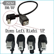 RUN USB 2 0 Type-B Printer Cable USB B Female to Male 90° UP Down Right Left Cord