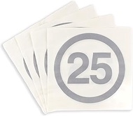 Birthday Decoration Napkins Silver Wedding Decoration 25th Birthday Decoration Silver Wedding 25th B