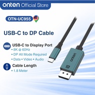 Onten USB-C to DP Cable UC955 8K 60Hz Type-c to DisplayPort 1.8 meter for Laptop PC Mobile Phone