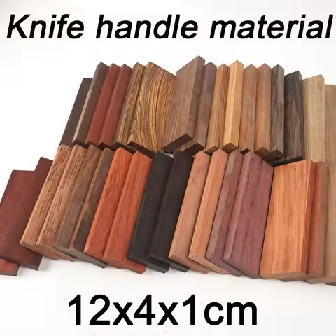 1 Pair Knife Handle Material Wood Handle Scales 12x4x1cm for DIY Knife Making Supplies Fix Blade Han