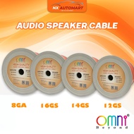 [1 Meter] Omni Beyond Speaker Power Cable Red Black Twin Flat Audio Wire - 8AWG 12AWG 14AWG 16AWG喇叭线