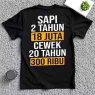 Cow T-Shirts 2 Years 18 Million Cow DISTRO T-Shirts 2 Years 18 Million Men Wanita