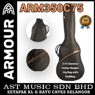 Armour ARM350C75, 3/4 Size Classical Guitar Budget Gig Bag with 5mm Padding