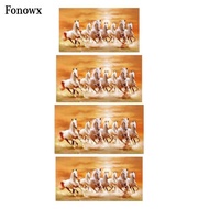 Fonowx Seven Running Horses Wall Art Canvas Print Picture Birthday Gift Painting for Farmhouse Offic