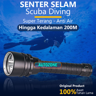 TaffLED Senter LED Scuba Dive Waterproof 200M T6 - Senter Selam Scuba Diving Super Terang Terbaik Aw