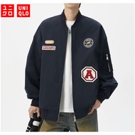 UNIQLO Baseball Jacket Men's Women's Casual Loose Sports Jacket