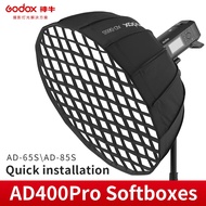 Godox AD-S65S AD-S65W 65CM AD-S85S AD-S85W 85cm Silver Deep Parabolic Softbox + Honeycomb Grid Godox