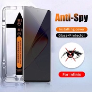 Kính Cường lực chống nhìn trộm Khung tự dán Full màn hình infinix Smart 10 9 8 7 5 GT 30 20 Pro Note