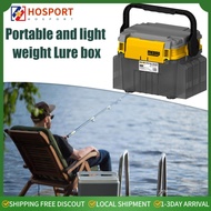 【HOSPORT】Double Layer Fishing Gear Box Portable Fishing Rod Reel Box Multifunctional Fishing Tool St