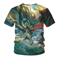 Summer Short-Sleeved King Glory God of the Horse Jima Super Guan Yu Duolia Series Youth 3D Printed T