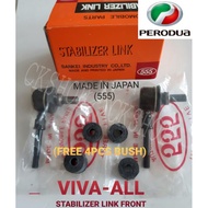 CS 555 PERODUA VIVA ALL STABILIZER LINK FRONT 1SET=2PCS WITH BUSH (555) MADE IN JAPAN SUSPENSION