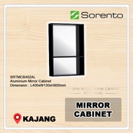 SORENTO Aluminium Water Proof Bathroom Toilet Basin Cabinet Mirror Cabinet ( BLACK / WHITE ) SRTMCB401AL / SRTMCB402AL