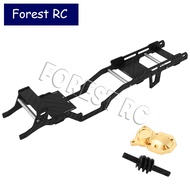 Carbon Fiber Chassis Frame Center Axle Cover Gear Low Center Gravity Chassis Refit Kit for Axial SCX